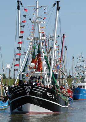 Krabbenkutter im Hafen (Nordseefoto)